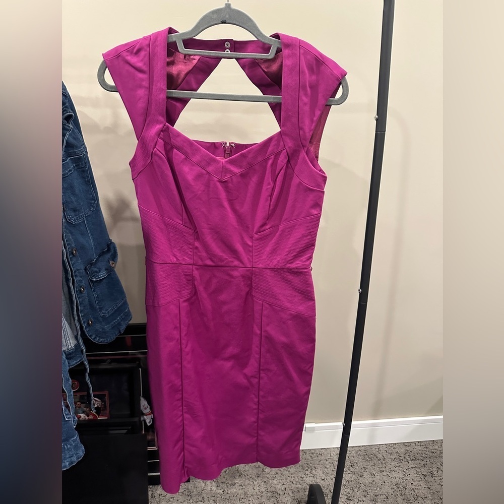 White House black market pink midi sleeveless dress| size 6